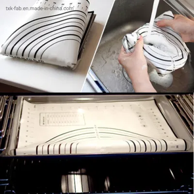 Non-Toxic Foodgrade de fibra de vidrio para hornear pasteles de silicona para la cocina Mat