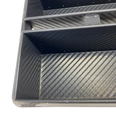 Bakeware hecho personalizado 5 cavidades Alusteel aluminio corrugado Stick no tostadas de pan de Sandwich pan de molde para hornear con tapa