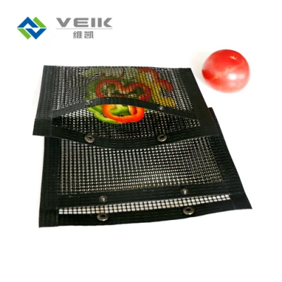 Non-Stick de color negro de 0,2 mm de Barbacoa Horno Mat PTFE Camisa bolsa de malla