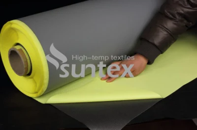 Tejido de fibra de vidrio recubiertas de PTFE China solo lado de la manta de fibra de vidrio resistente al calor de la soldadura mantas