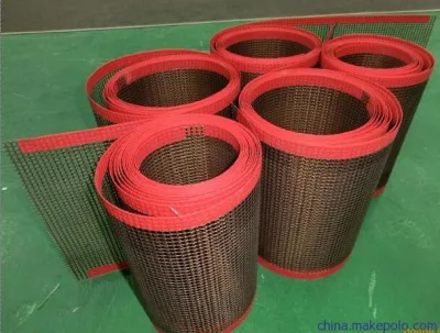 Non-Stick PTFE resistente al calor de correas transportadoras de mallas