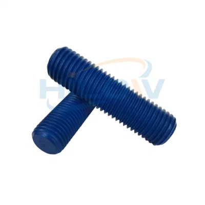 Fábrica de suministro al por mayor TEF/PTFE/poli recubierto/aceite pintado Industria química uso B7/DIN975 Varilla roscada