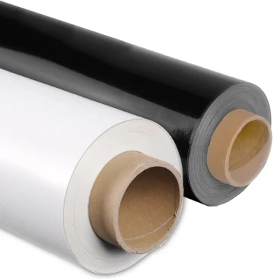 Antiestático negro Hoja de prensa de calor de PTFE telas Telas de fibra de vidrio resistentes al calor de anti-adherente