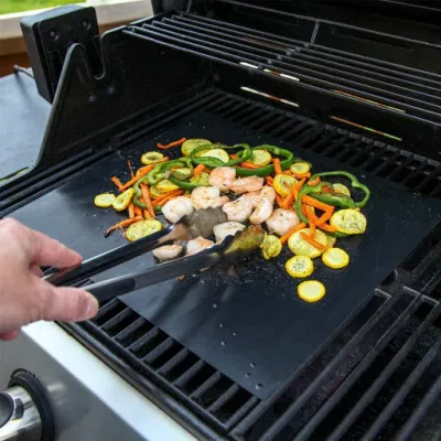Alfombrilla para barbacoa de PTFE antiadherente de fácil limpieza