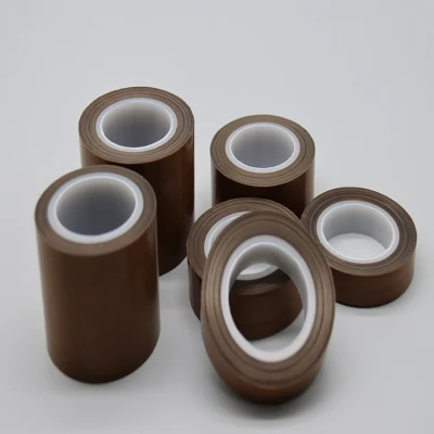 De alta temperatura de color negro/marrón cinta adhesiva de tela de vidrio PTFE para el pegado de