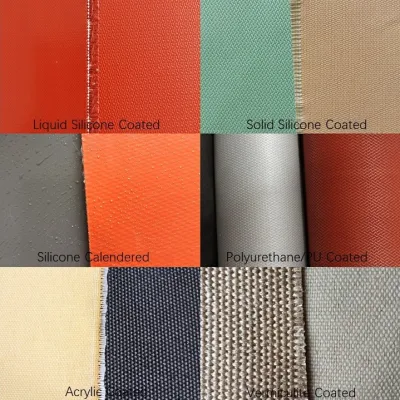  Silicona de PTFE grafito de acrílico de la Vermiculita PU silicato de calcio Al-Foil impregnados con recubrimiento laminado de fibra de vidrio laminado de fibra de vidrio de sílice de tratados de tela