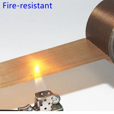 Cinta de tela de vidrio Teflating cinta adhesiva impermeable de fibra de vidrio recubierta de PTFE