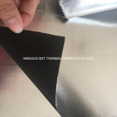 La alta temperatura recubierto de Teflón PTFE Tejido de fibra de vidrio aluminizado