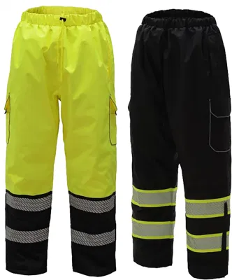 Pantalones de seguridad de clase E estándar con revestimiento de teflón
