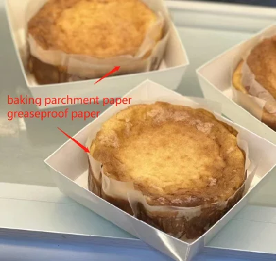 La cocción de alimentos seguros personalizado resistente a la grasa de silicona de grado no Stick envolver papel pergamino para panadería