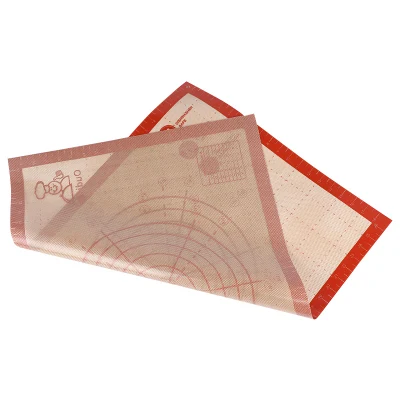  Cocina de rodadura de la masa de grado alimentario alfombrilla para hornear con la medición no Stick Pastelería de silicona reutilizables Mat