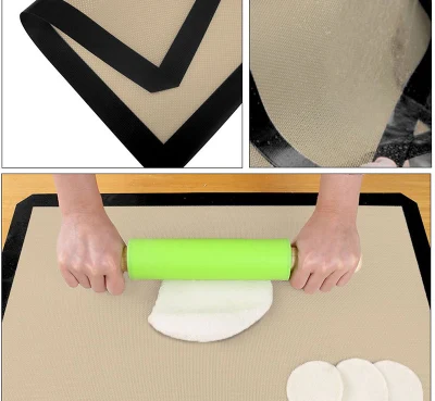 100% Non-Stick Food Grade Fiberglass Cloth silicona Baking Mat Liner Para horno