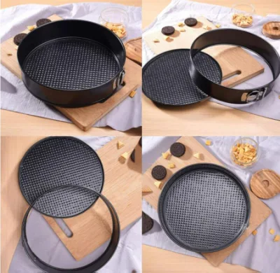 18cm Acero al carbono a prueba de fugas Non-Stick redondo hornear pasteles molde