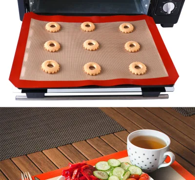 100% Non-Stick Food Grade Fiberglass Cloth silicona Baking Mat Liner Para horno