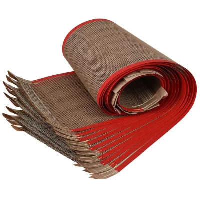 Fibra de vidrio recubiertas de PTFE Transportador de correa de malla abierta sintieron