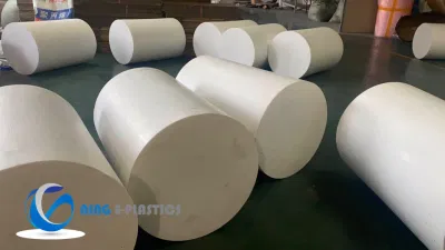 Fibra de vidrio y carbono/Bronce/Grafito PTFE cargado VARILLA REDONDA 400mm barra redonda de teflón blanco de la válvula o bridas
