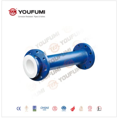 El PTFE tubo revestido de la brida (Spool) Tubo recto