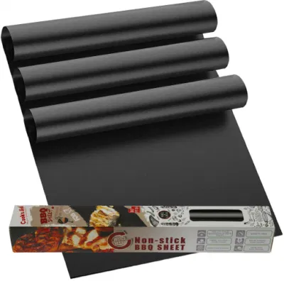 Non-Stick Barbecue Grill Mats BBQ Grill Mat PTFE Baking Sheets Revestimiento del horno