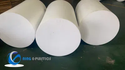 Fibra de vidrio y carbono/Bronce/Grafito PTFE cargado VARILLA REDONDA 400mm barra redonda de teflón blanco de la válvula o bridas