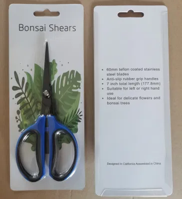 Jardín de Bonsai profesional tijeras Flor de cuchillas de acero inoxidable de cizallamiento de poda de teflón