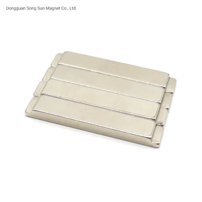 Imanes de neodimio de fuerte de la tierra rara de la barra de pegamento Super Metal permanente Rectangular, 60x10x3mm