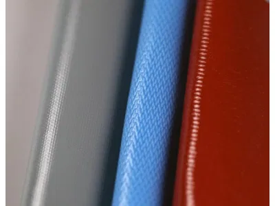 Venta directa de fábrica china de la soldadura de caucho de silicona ignífuga de fibra de vidrio recubierto de tela