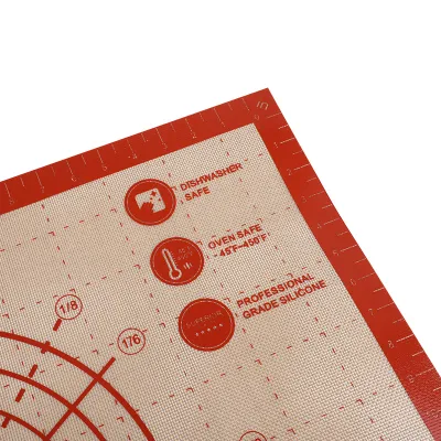 Cocina de rodadura de la masa de grado alimentario alfombrilla para hornear con la medición no Stick Pastelería de silicona reutilizables Mat