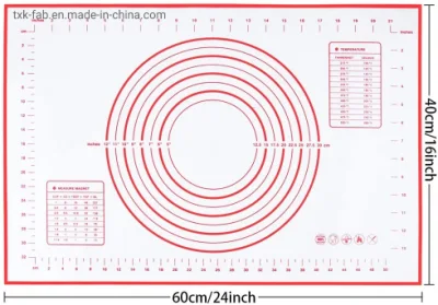 Fibra de vidrio de diferentes grosores de silicona para hornear pasteles Foodgrade alfombrilla para cocina