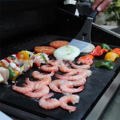 Parrilla de barbacoa de PTFE Miu de uso múltiple resistente reutilizable antiadherente Esteras