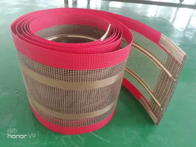 China No Stick de alta temperatura de la fábrica de PTFE industriales correas transportadoras de mallas