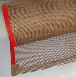 China No Stick de alta temperatura de la fábrica de PTFE industriales correas transportadoras de mallas