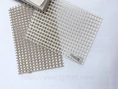 Malla de PTFE Tamaño personalizado de PTFE resistente al calor de fibra de vidrio recubierto de malla abierta que la correa transportadora para UV Máquina Non-Stick Secador Malla de cocción una cinta de PTFE