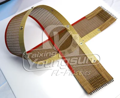 Malla de PTFE cinta transportadora con el conjunto de tipo cocodrilo.