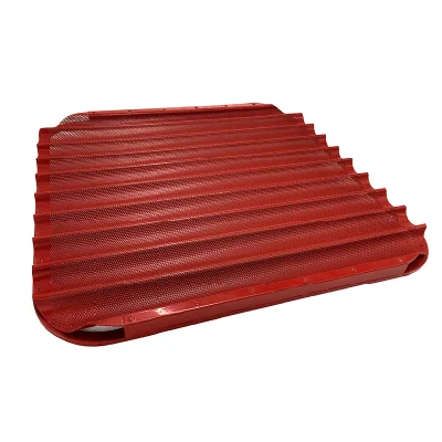 precio de fábrica de aluminio de ondas Bakeware 78/9 Comercial no pegan las ondas de PTFE Baguette bandeja para hornear pan francés de 800*600 mm.