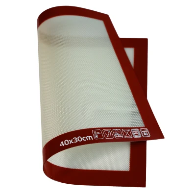 Tamaño grande personalizado 400*600mm no adherente calor cocido de silicona Estera
