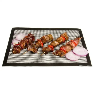Food Grade Stick no tejido de fibra de vidrio PTFE para barbacoa de malla de cocción Mat