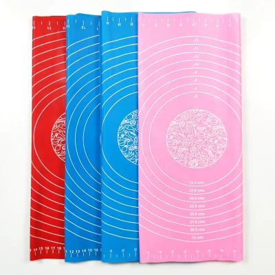 Fábrica de BPA calidad Personalización resistente al calor Horno de silicona no tóxico Alfombrilla Multi-Color Non Slip BBQ amasar masa hornear silicona almohadilla Alfombrilla de silicona para pastelería