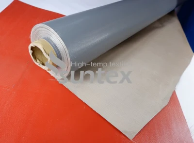 Tejido de fibra de vidrio recubierto de PTFE resistente a las llamas 17oz carcasa de aislamiento térmico Rollo de tela de fibra de vidrio
