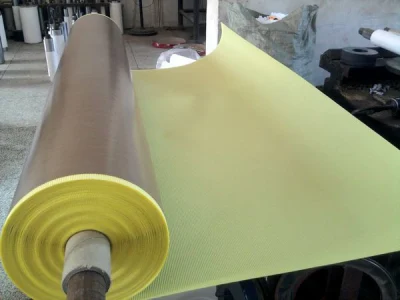 Un solo lado de fibra de vidrio recubiertas de PTFE auto tela adhesiva