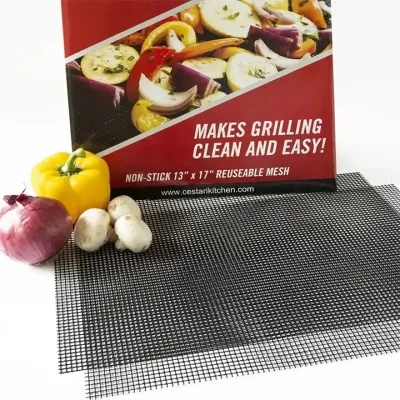 Food Grade Stick no tejido de fibra de vidrio PTFE para barbacoa de malla de cocción Mat