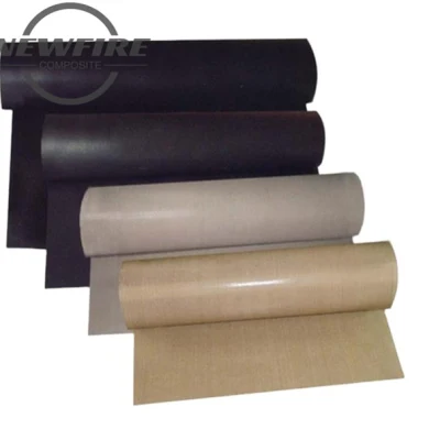 Revestimiento de PTFE resistente al fuego tejido de fibra de vidrio excelente abrasión, alta temperatura, resistencia química, la mejor liberación y buena resistencia a la tracción PTFE