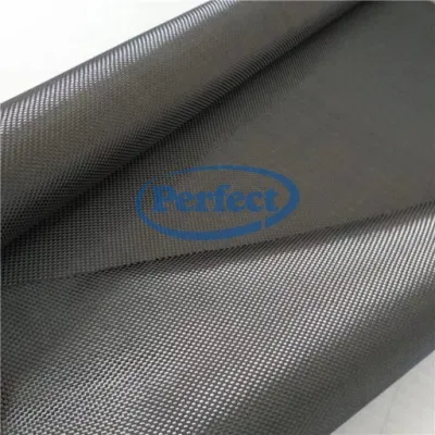 Tejido de fibra negro con PE no tejido revestido PE térmico Aislamiento dos lados tela de fibra de vidrio recubierta de silicona tela de fibra de vidrio de color Material de construcción