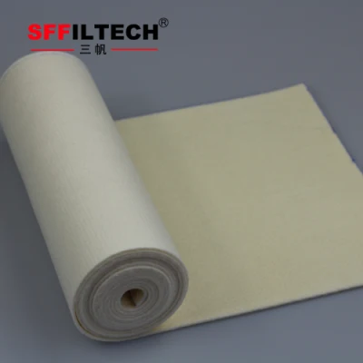 Fibra de vidrio de alta temperatura 750GSM con tela de filtro de membrana de PTFE