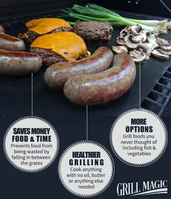 Non Stick Gas Carbón eléctrico Grill Accesorios para barbacoa Grill exterior Alfombrillas para hornear