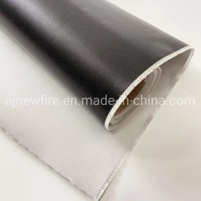 Buen tejido de fibra de vidrio recubierto de goma de silicona resistente a productos químicos y calor, ignífugo. Tela de vidrio E-Glass/C-Glass.