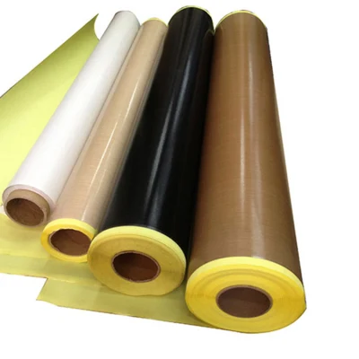 Aislamiento impermeable PTFE Fibra de vidrio tela de vidrio sin/ con liberación Cinta de Teflón negra marrón