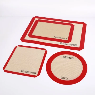 La cocción de silicona resistente a la estera de fibra de vidrio para hornear Non-Stick Macaron Mat silicona Horno Mat