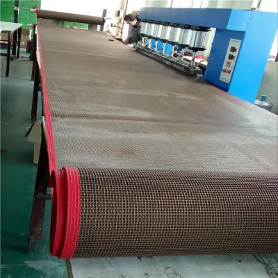 Fácil de limpiar la cadena modular de la industria de PTFE horno de microondas Secador Malla abierta que