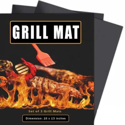 Alfombrilla para barbacoa de PTFE antiadherente de fácil limpieza