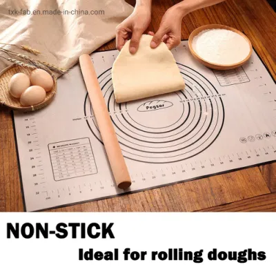 Fibra de vidrio de diferentes grosores de silicona para hornear pasteles Foodgrade alfombrilla para cocina